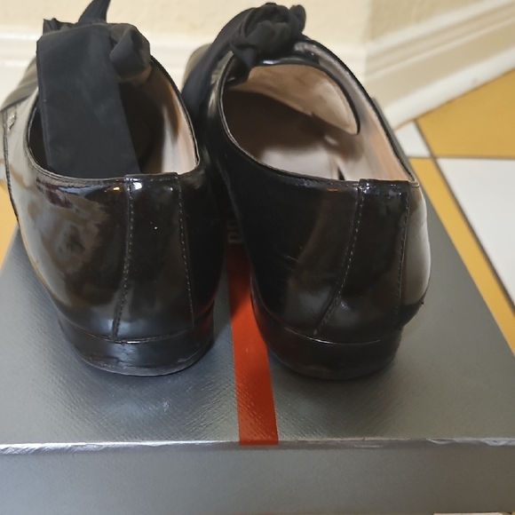 Prada Glossy Black Lace-Up Shoes - Picture 9 of 13